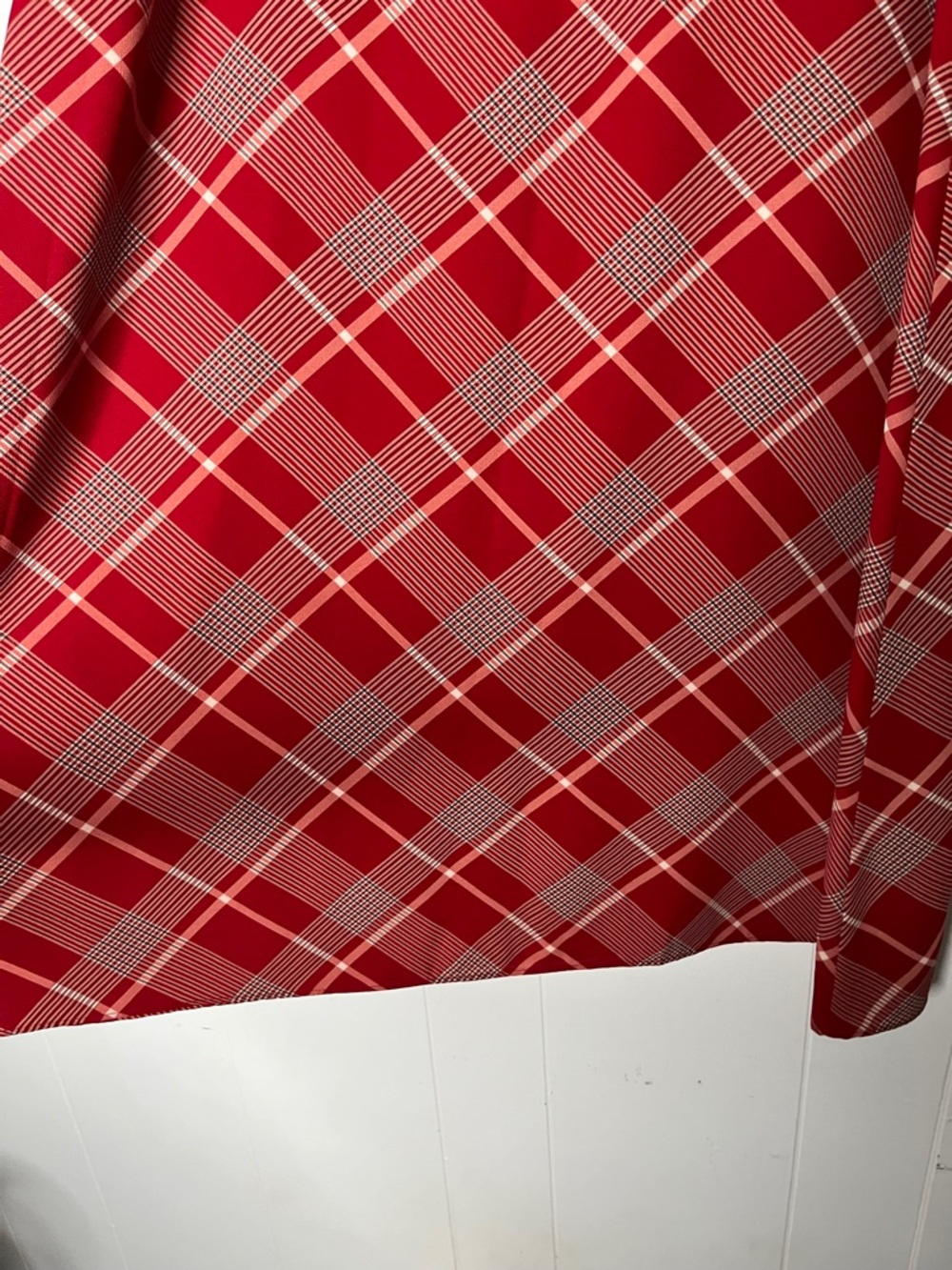 Liz Claiborne Red Plaid Maxi Skirt Waist Tie Size 8 Classic - Picture 5 of 8